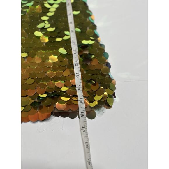 Zara Womens Size Small Orange Sequin Metallic Mini Skirt Showgirl NWT - Picture 6 of 6